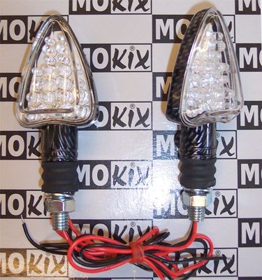 knipperlicht-set Led pijl carbon (2 stuks)